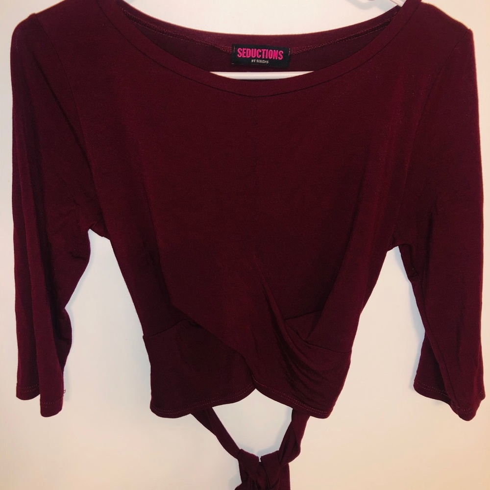 Red crop top